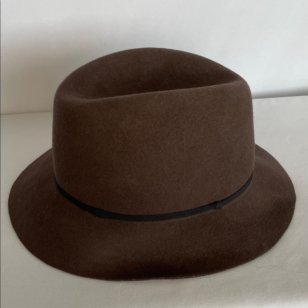 Unisex Ralph Lauren Brown Felt Fedora Hat Size M